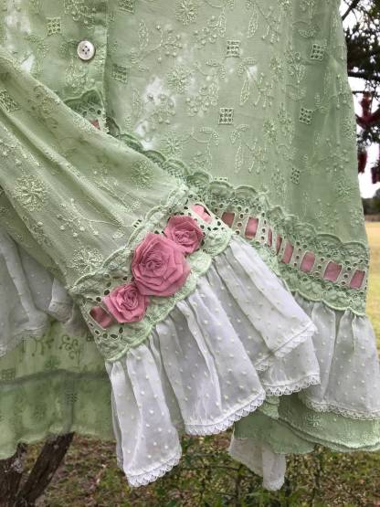 Romantic Ivy And Roses Cottage Tatter Fairy Top